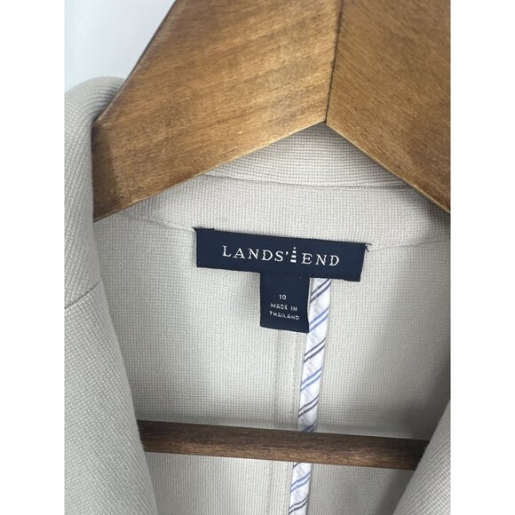 Lands End Womens Beige Blazer Jacket Size 10 - Picture 3 of 8